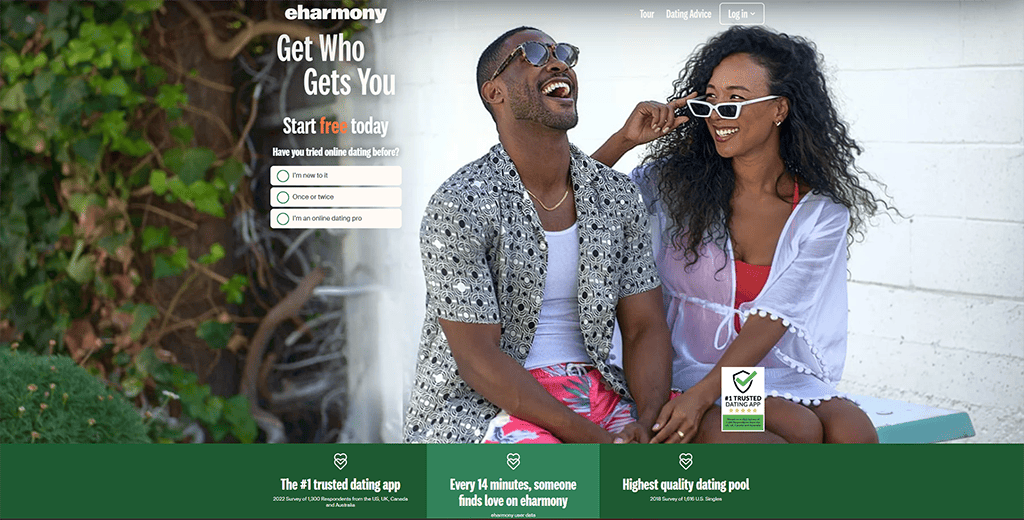 Eharmony Homepage 