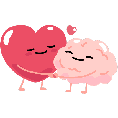 heart and brain hugging