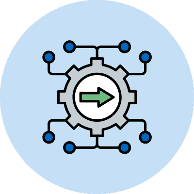 setting icon with points and vectors