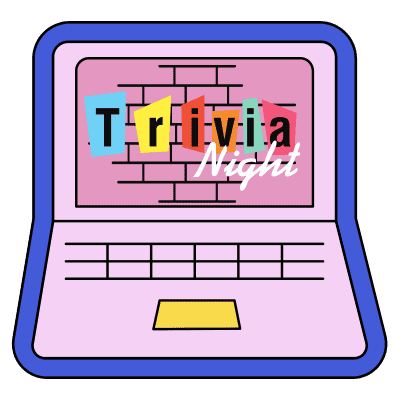 Laptop - Trivia Night Sign - Virtual Wine Tasting Icon