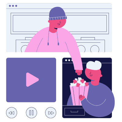 Online Movie Date Concept