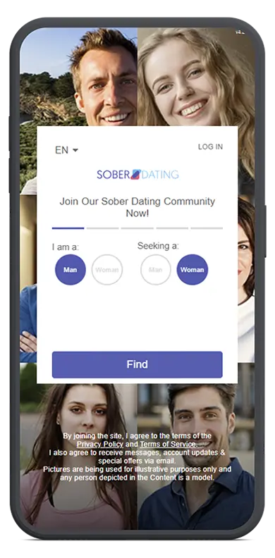 Sober Dating Mobile Screenshot