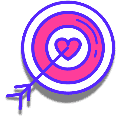 bullseye with heart