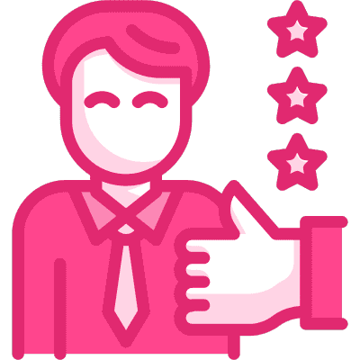 person rating with thumbs up