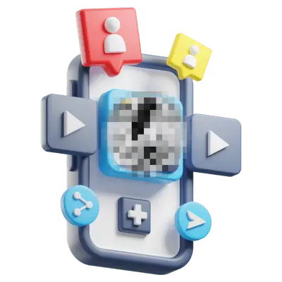 Blurred Photos Mobile App 3D Icon