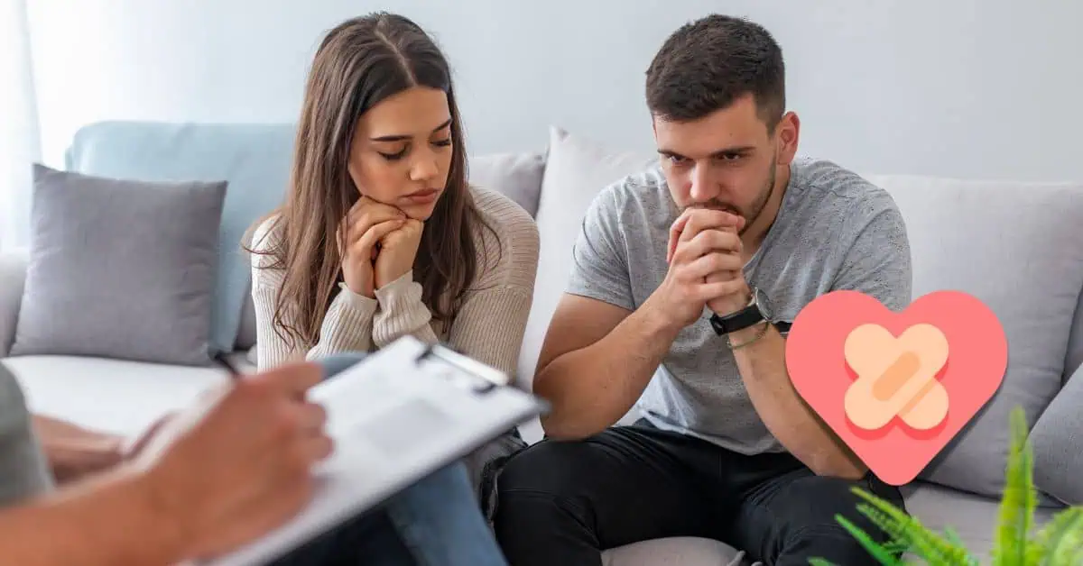 man and woman in couples counseling