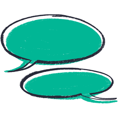 two green speech bubble