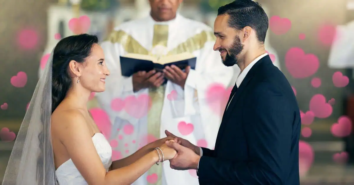 christian bride and groom