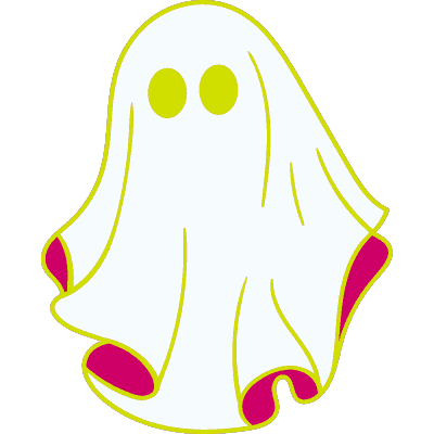 ghost to represent the dating term ghosting