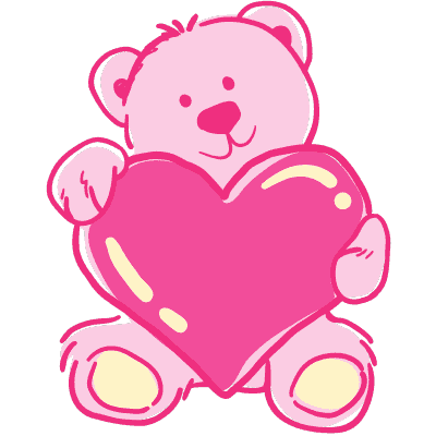 teddy bear holding heart